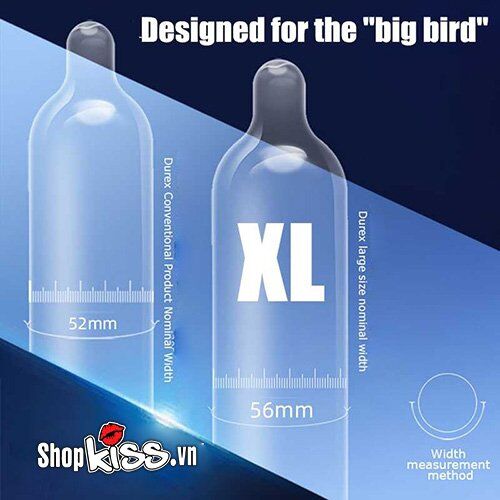 Bao cao su Durex Extra Large XL size lớn an toàn cao