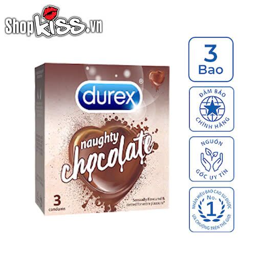 Bao cao su Durex Naughty Chocolate hương socola ngọt ngào 3 cái