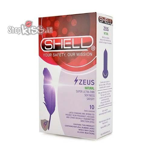 Bao cao su Shell Zeus siêu mỏng an toàn chống tuột