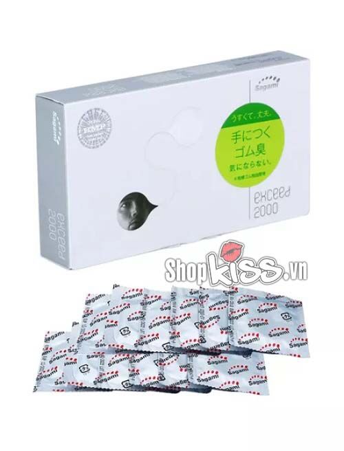 Bao Cao Su Mỏng Sagami Exceed 2000 Hộp 12 Cái Cảm Giác Thật