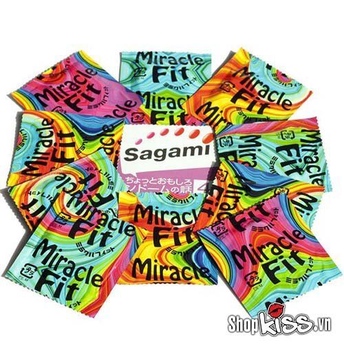 Bao cao su Sagami Miracle Fit size nhỏ mịn 10 cái hộp
