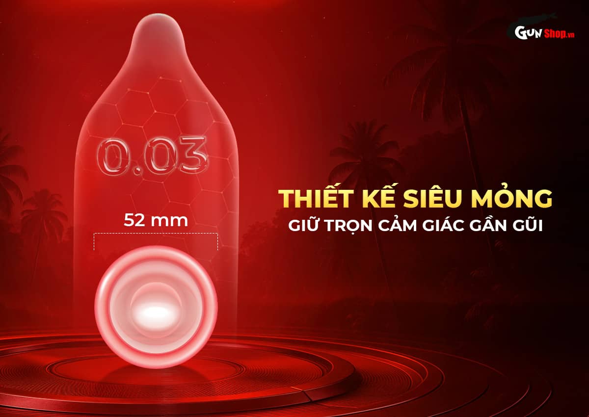 Bao cao su Shell Tropical Prolong siêu mỏng kéo dài hương trái cây
