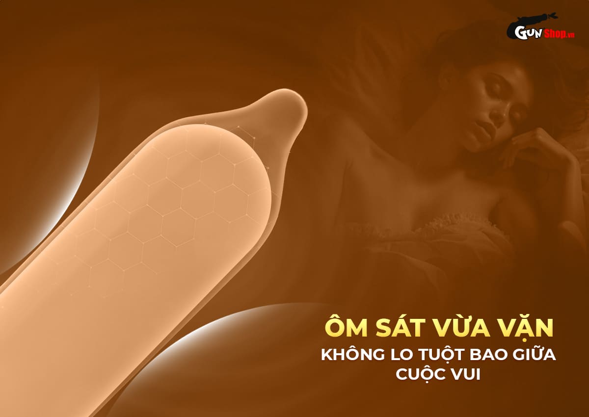 Bao cao su Shell Sensitive Prolong siêu mỏng 0.03mm kéo dài thời gian cực đỉnh hương vani