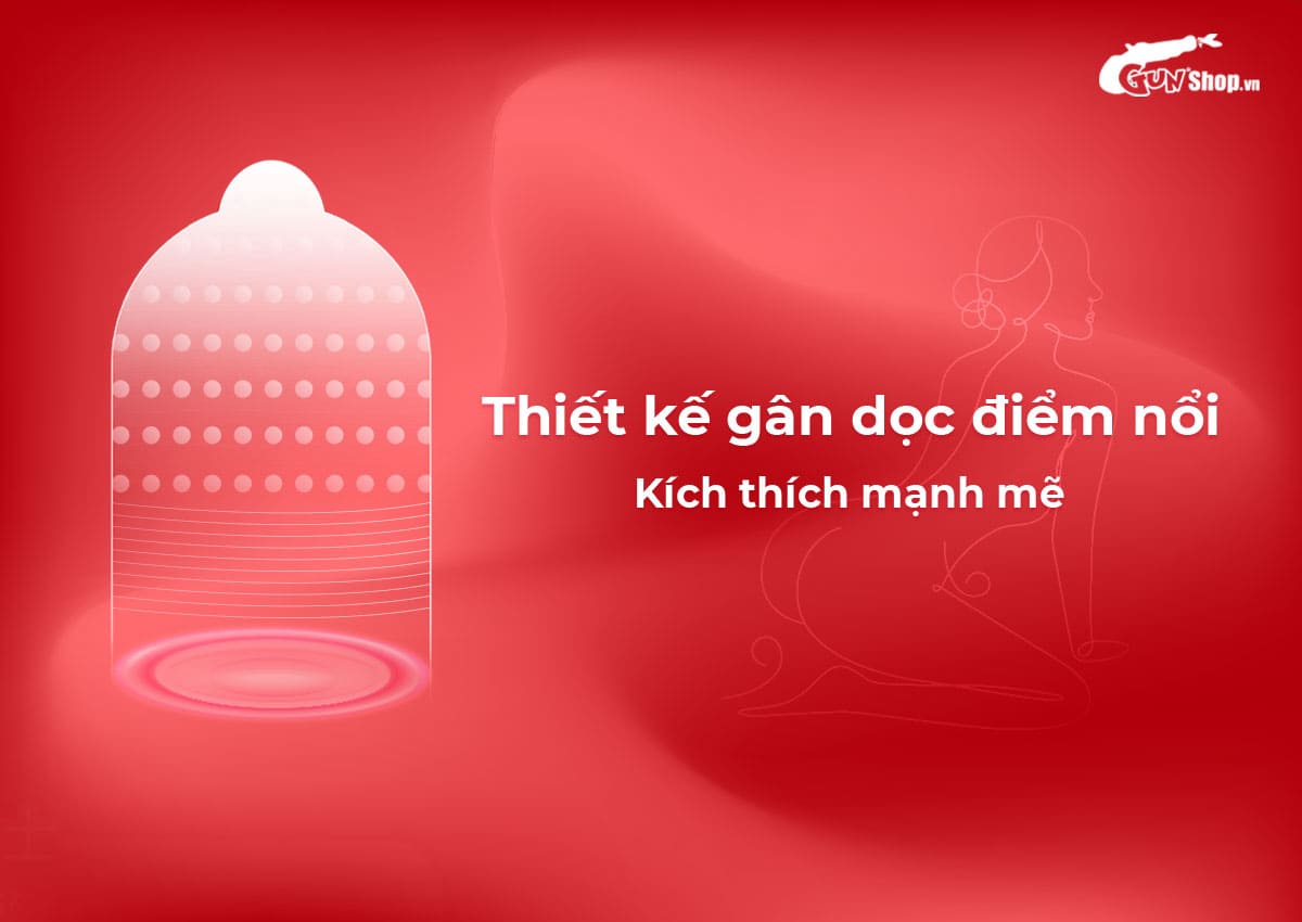 Bao cao su Shell Play Rider 6 chức năng hộp 10 cái tặng vòng kéo dài