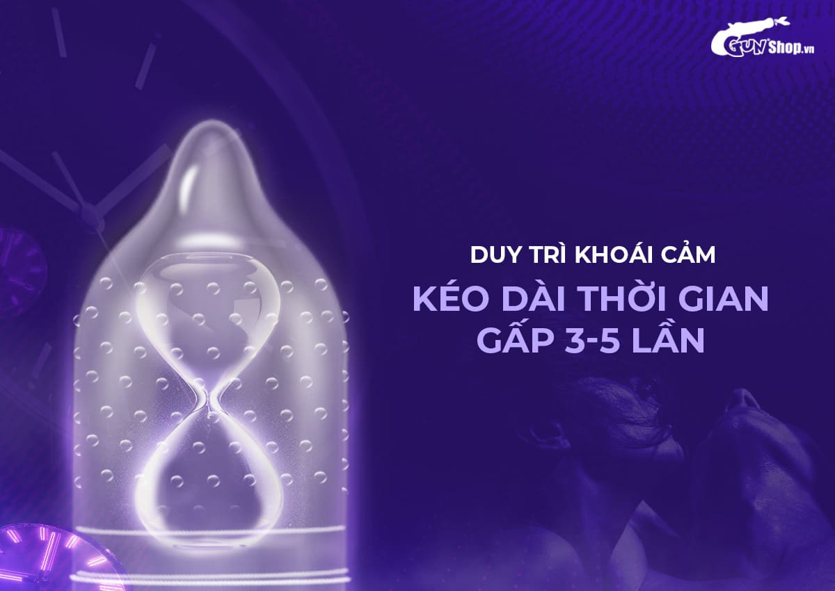 Bao cao su Shell Play Jelly 6 tính năng, hộp 10 cái tặng vòng kéo dài