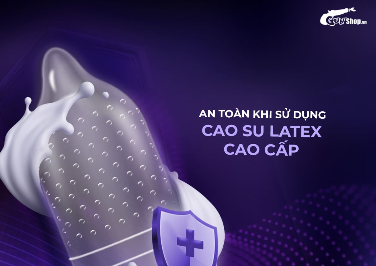 Bao cao su Shell Play Jelly 6 tính năng, hộp 10 cái tặng vòng kéo dài