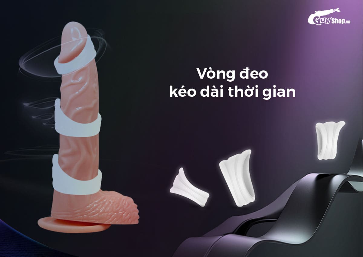 Bao cao su Shell Play Cocks 6 tính năng mỏng kéo dài hương dâu 10 cái