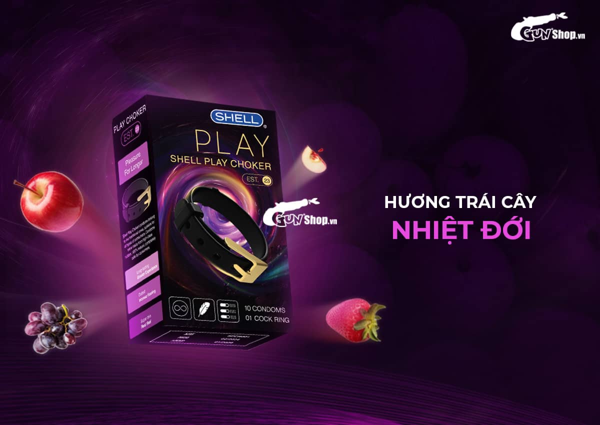 Bao cao su Shell Play 6 tính năng tặng vòng kéo dài thời gian Bao cao su Shell Play 6 tính năng tặng vòng kéo dài thời gian