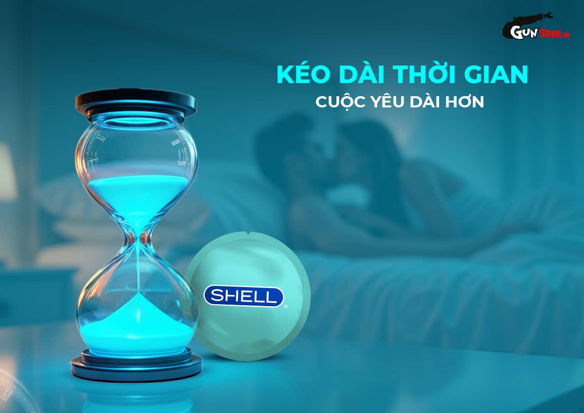 Bao cao su Shell Play Aura 6 tính năng Hộp 10 cái tặng 5 vòng kéo dài thời gian an toàn Bao cao su Shell Play Aura 6 tính năng Hộp 10 cái tặng 5 vòng kéo dài thời gian an toàn