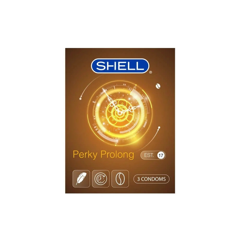 Bao cao su Shell Perky Prolong siêu mỏng hương cà phê 