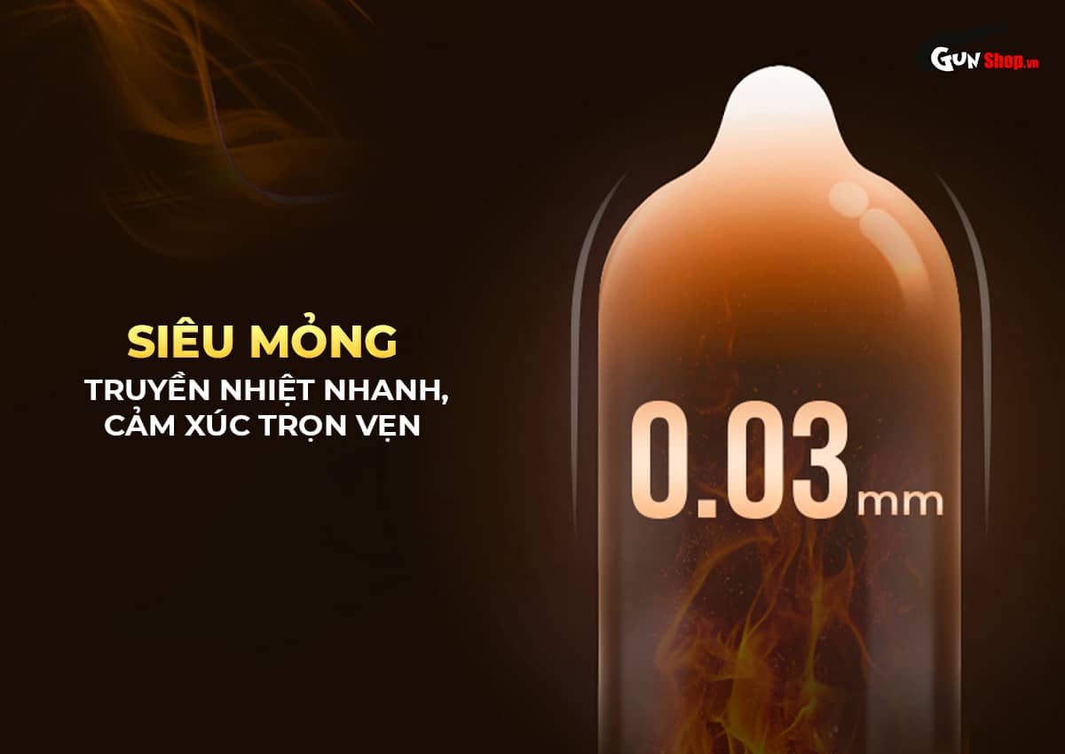 Bao cao su Shell Perky Prolong siêu mỏng kéo dài hương cà phê 10 cái
