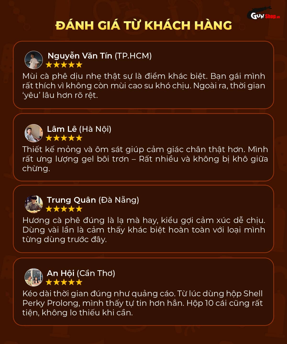 Bao cao su Shell Perky Prolong siêu mỏng kéo dài hương cà phê 10 cái