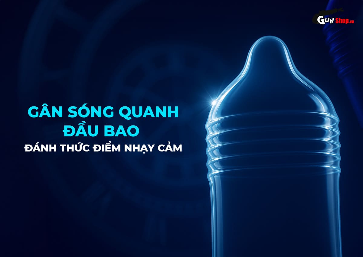 Bao cao su Shell Love Bead gân nổi bi silicon 1.5cm kéo dài thời gian hộp 5 cái