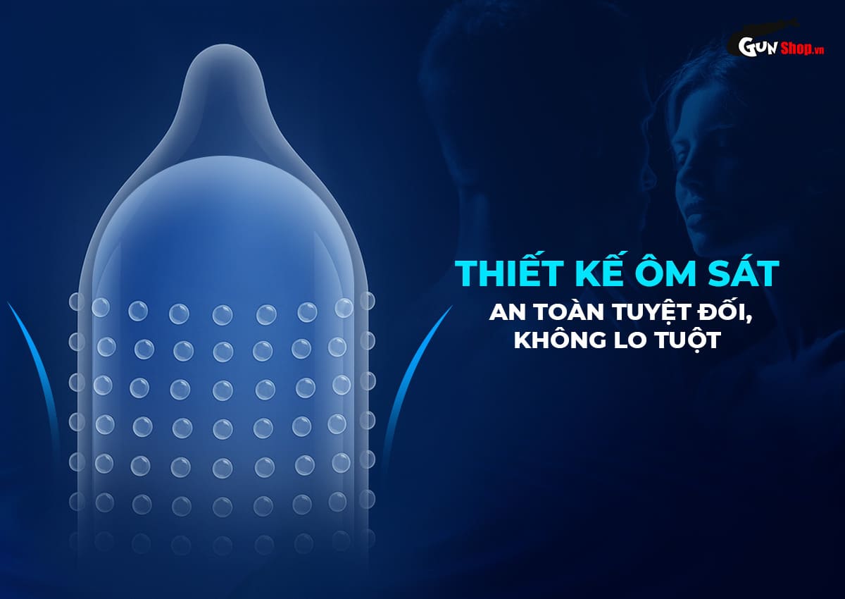 Bao cao su Shell Love Bead gân nổi bi silicon 1.5cm kéo dài thời gian hộp 5 cái