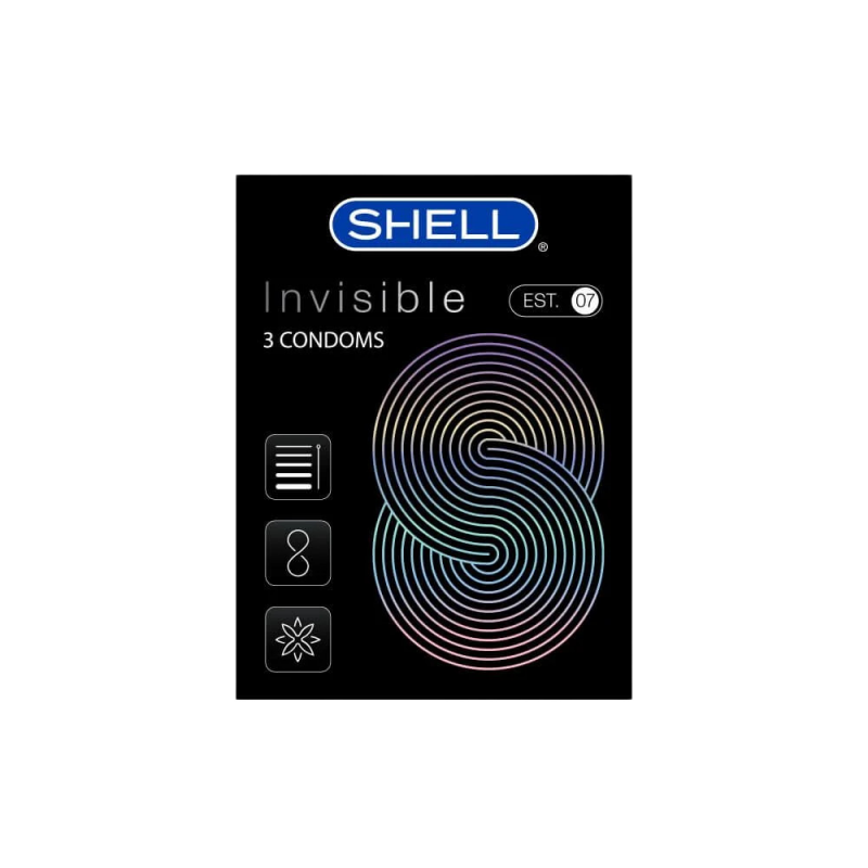  Phân phối Bao cao su Shell Invisible - Siêu mỏng chống tuột kéo dài thời gian - Hộp 3 cái  nhập khẩu 