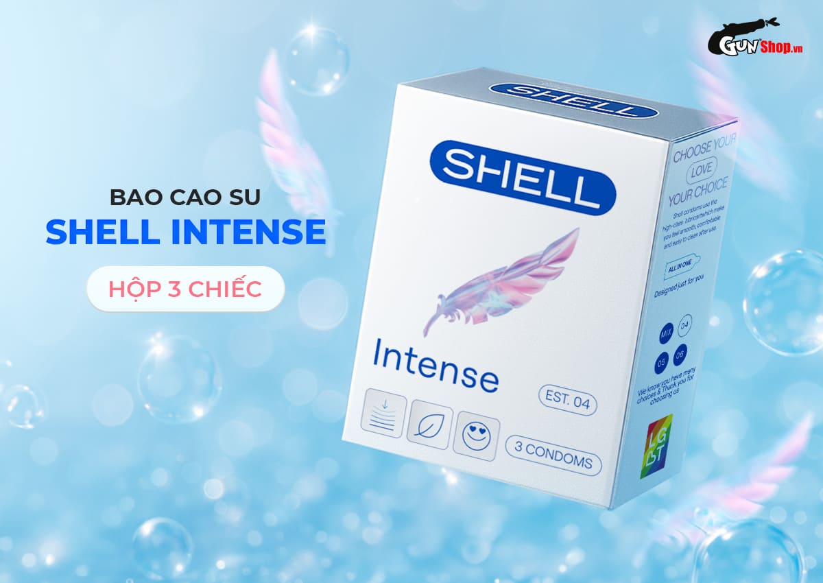  Thông tin Bao cao su Shell Intense - Siêu mỏng 0.04mm - Hộp 3 cái tốt nhất