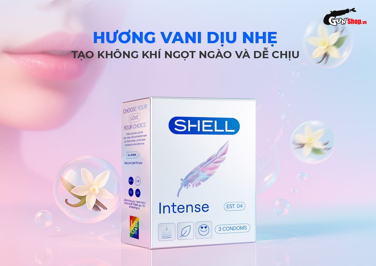  Thông tin Bao cao su Shell Intense - Siêu mỏng 0.04mm - Hộp 3 cái tốt nhất