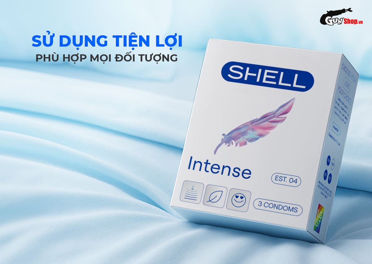  Thông tin Bao cao su Shell Intense - Siêu mỏng 0.04mm - Hộp 3 cái tốt nhất