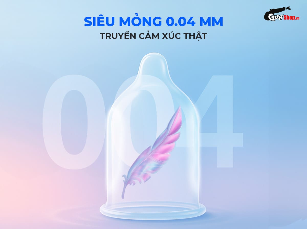  Bán Bao cao su Shell Intense - Siêu mỏng 0.04mm - Hộp 10 cái cao cấp