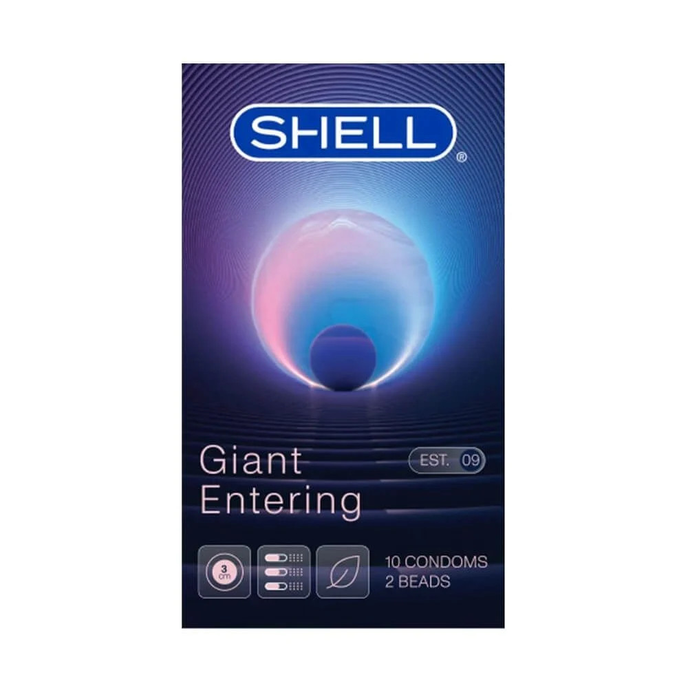 Bao cao su Shell Giant Entering gân bi siêu kích thích 10 cái 