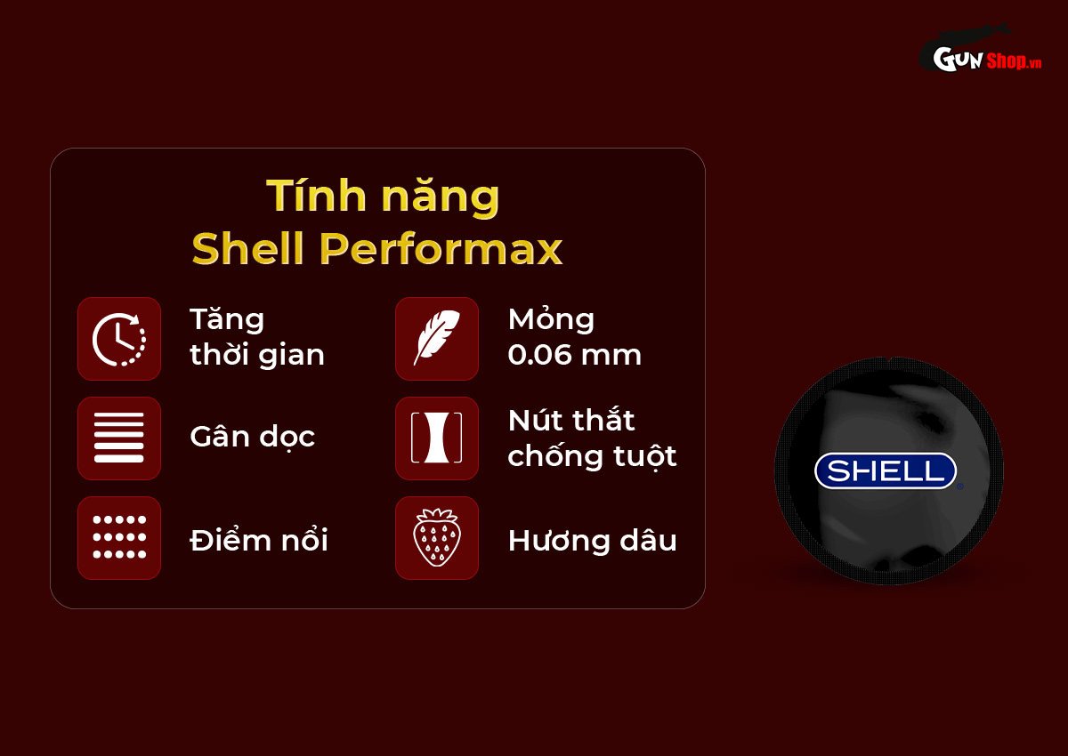 Bao cao su Shell Dragon Fire gai bi nổi tăng cảm giác mạnh