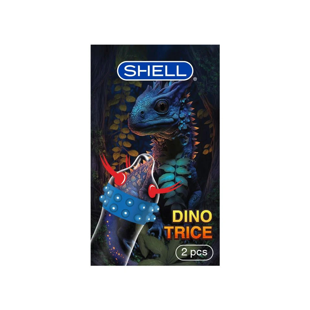 Bao cao su Shell Dino Trice gai lớn 2 vòng bi kích thích cực 