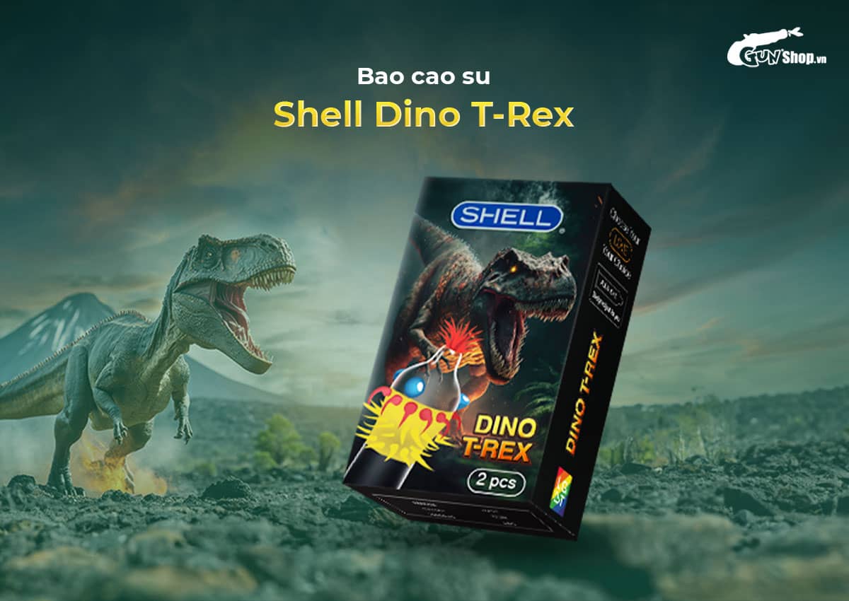Cung cấp Bao cao su Shell Dino T-rex - Hộp 1 bao nhiều vòng gai bi nổi lớn + 1 bao Shell loại tốt Cung cấp Bao cao su Shell Dino T-rex - Hộp 1 bao nhiều vòng gai bi nổi lớn + 1 bao Shell loại tốt