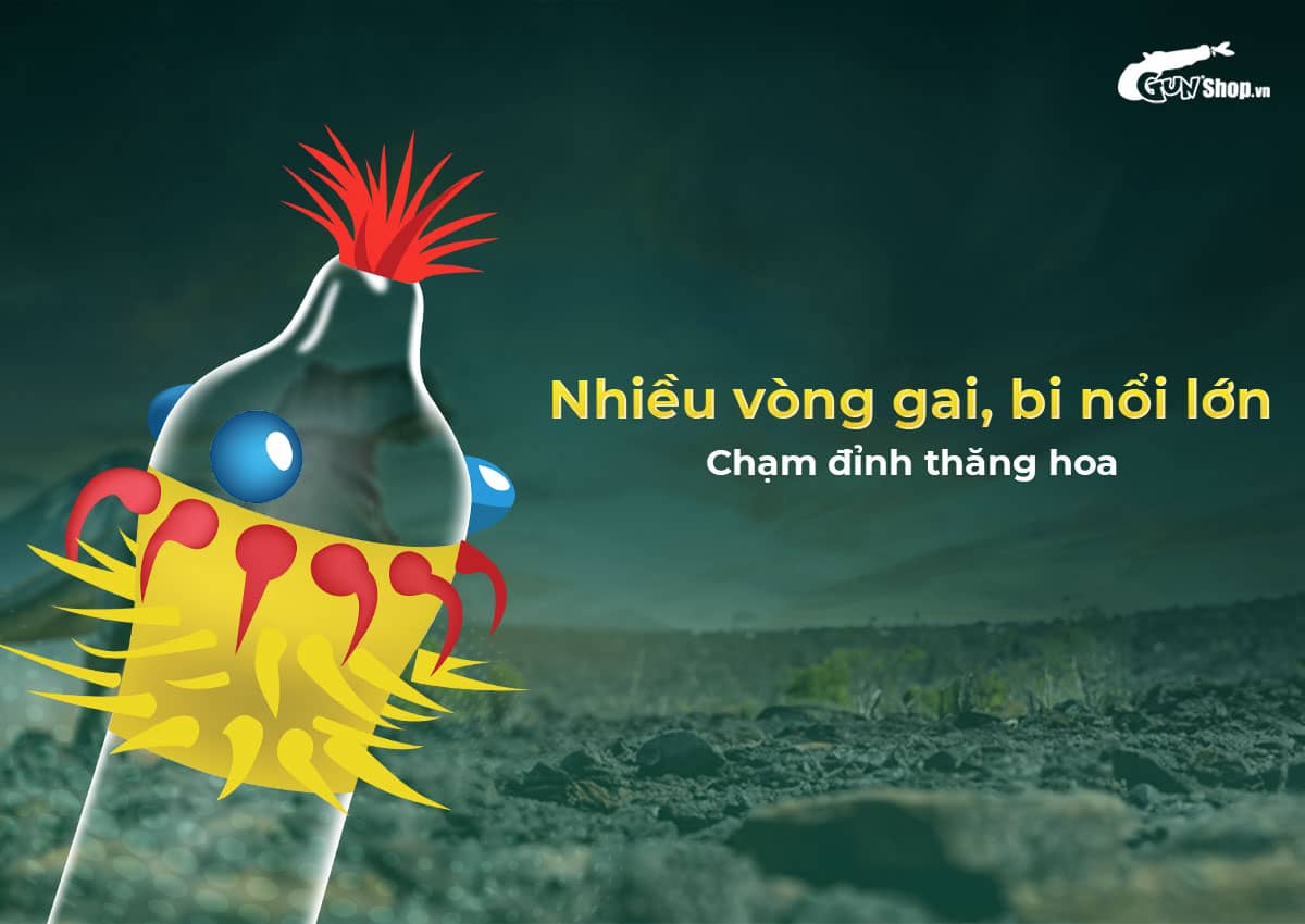 Cung cấp Bao cao su Shell Dino T-rex - Hộp 1 bao nhiều vòng gai bi nổi lớn + 1 bao Shell loại tốt Cung cấp Bao cao su Shell Dino T-rex - Hộp 1 bao nhiều vòng gai bi nổi lớn + 1 bao Shell loại tốt