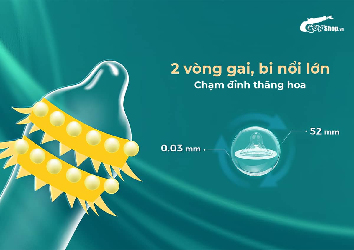 Giá sỉ Bao cao su Shell Dino Spino - Hộp 1 bao 2 vòng gai bi nổi lớn + 1 bao Shell hàng xách tay Giá sỉ Bao cao su Shell Dino Spino - Hộp 1 bao 2 vòng gai bi nổi lớn + 1 bao Shell hàng xách tay
