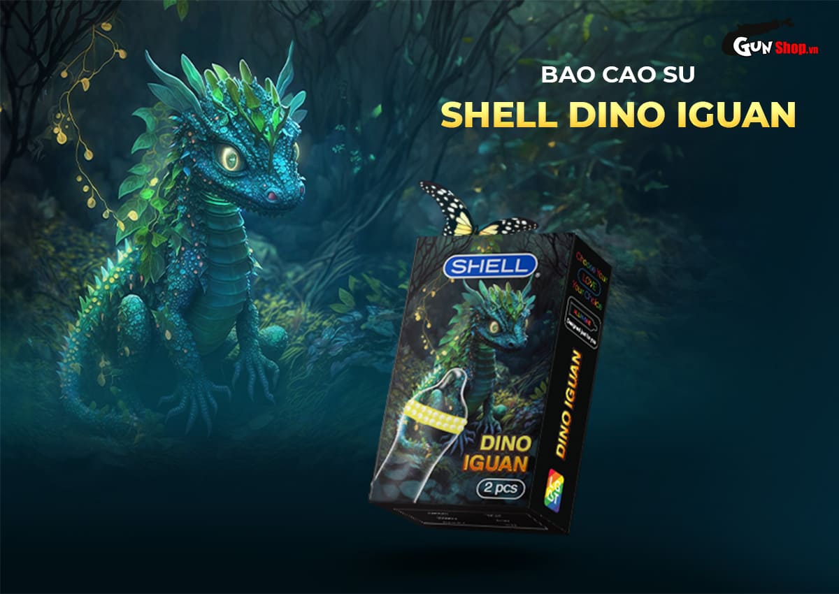 Shop bán Bao cao su Shell Dino Iguan - Hộp 1 bao 2 vòng bi siêu lớn + 1 bao Shell Performax hàng xách tay Shop bán Bao cao su Shell Dino Iguan - Hộp 1 bao 2 vòng bi siêu lớn + 1 bao Shell Performax hàng xách tay