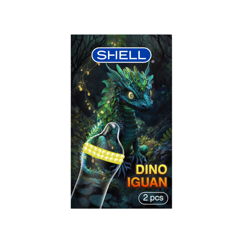  Shop bán Bao cao su Shell Dino Iguan - Hộp 1 bao 2 vòng bi siêu lớn + 1 bao Shell Performax  hàng xách tay 