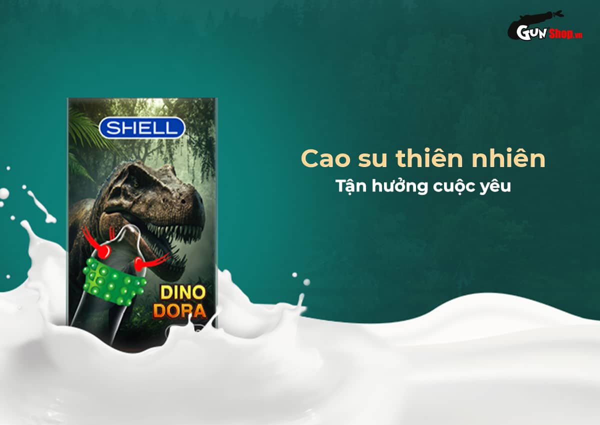 Nhập sỉ Bao cao su Shell Dino Dora - Hộp 1 bao gai 3 vòng bi + 1 bao Shell Performax giá tốt Nhập sỉ Bao cao su Shell Dino Dora - Hộp 1 bao gai 3 vòng bi + 1 bao Shell Performax giá tốt