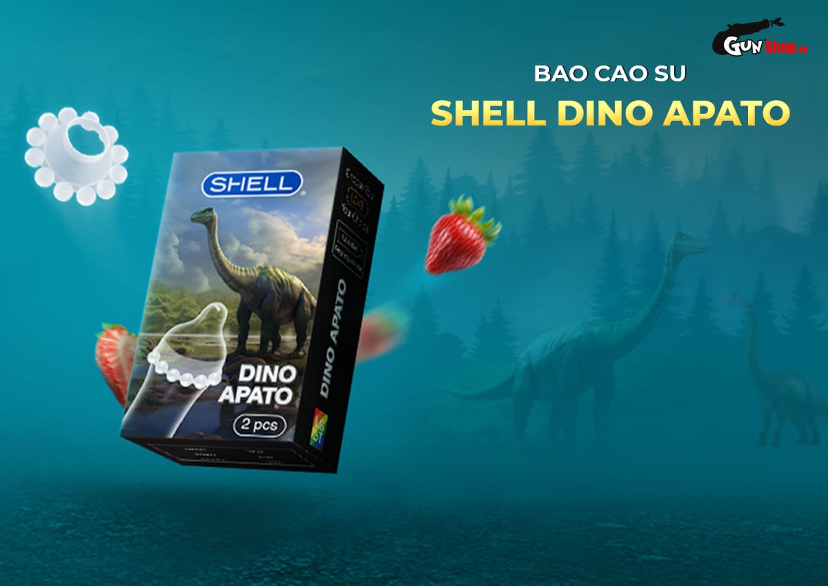Bao cao su Shell Dino Apato 12 bi lớn Tăng khoái cảm An toàn