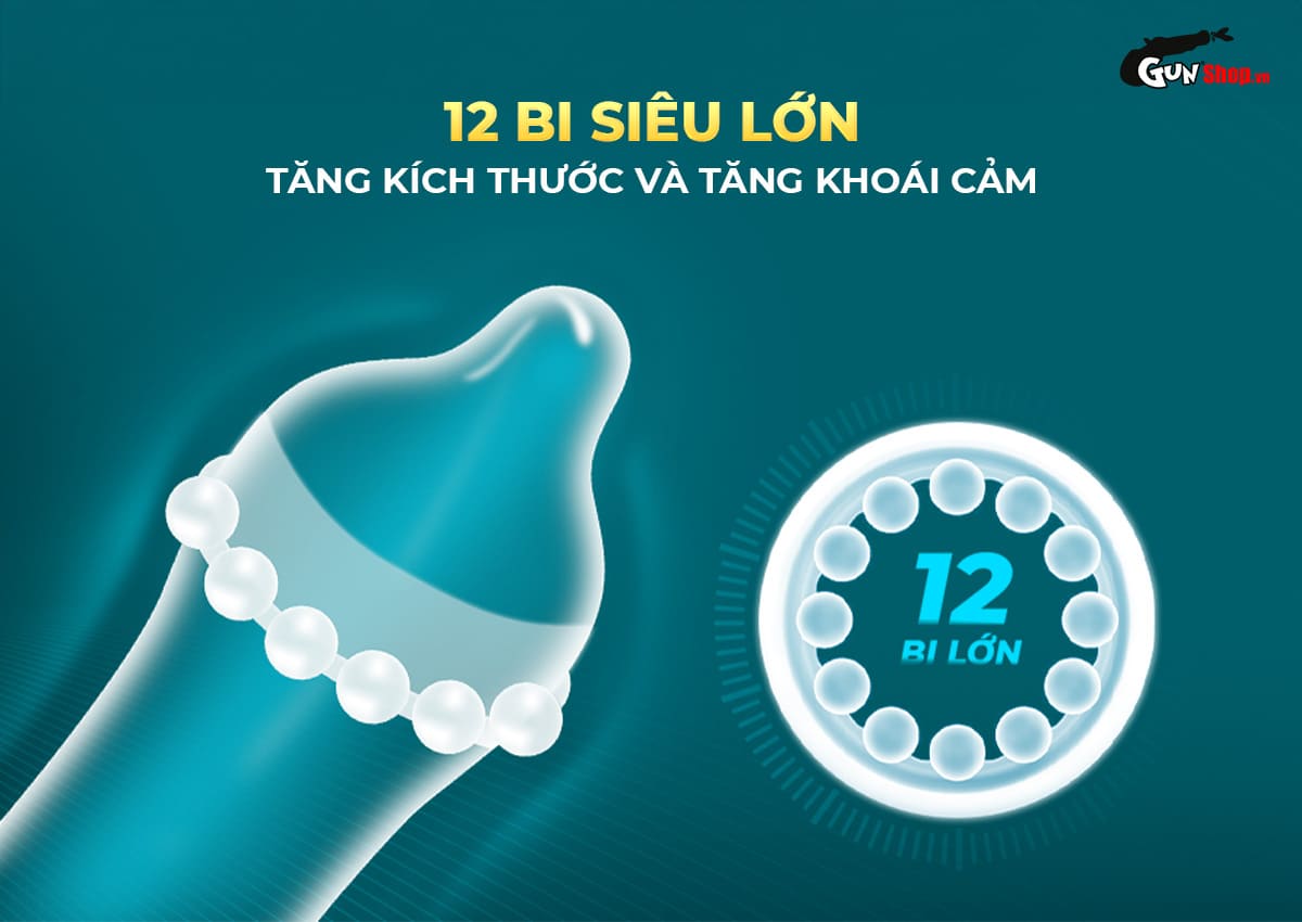  Giá sỉ Bao cao su Shell Dino Apato - Hộp 1 vòng 12 bi lớn + 1 bao Shell Performax hàng mới về