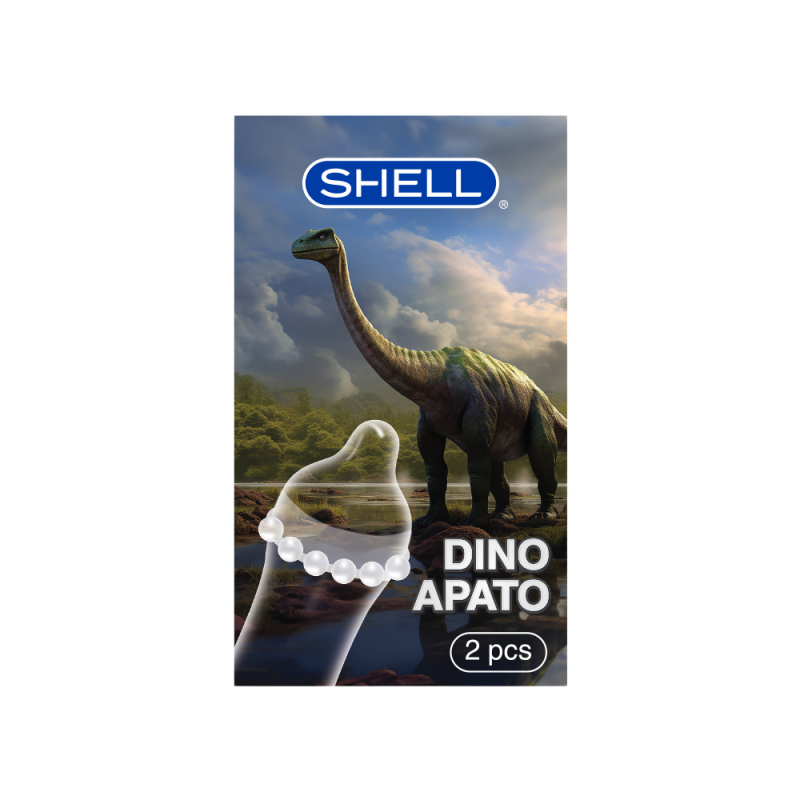  Giá sỉ Bao cao su Shell Dino Apato - Hộp 1 vòng 12 bi lớn + 1 bao Shell Performax  hàng mới về 