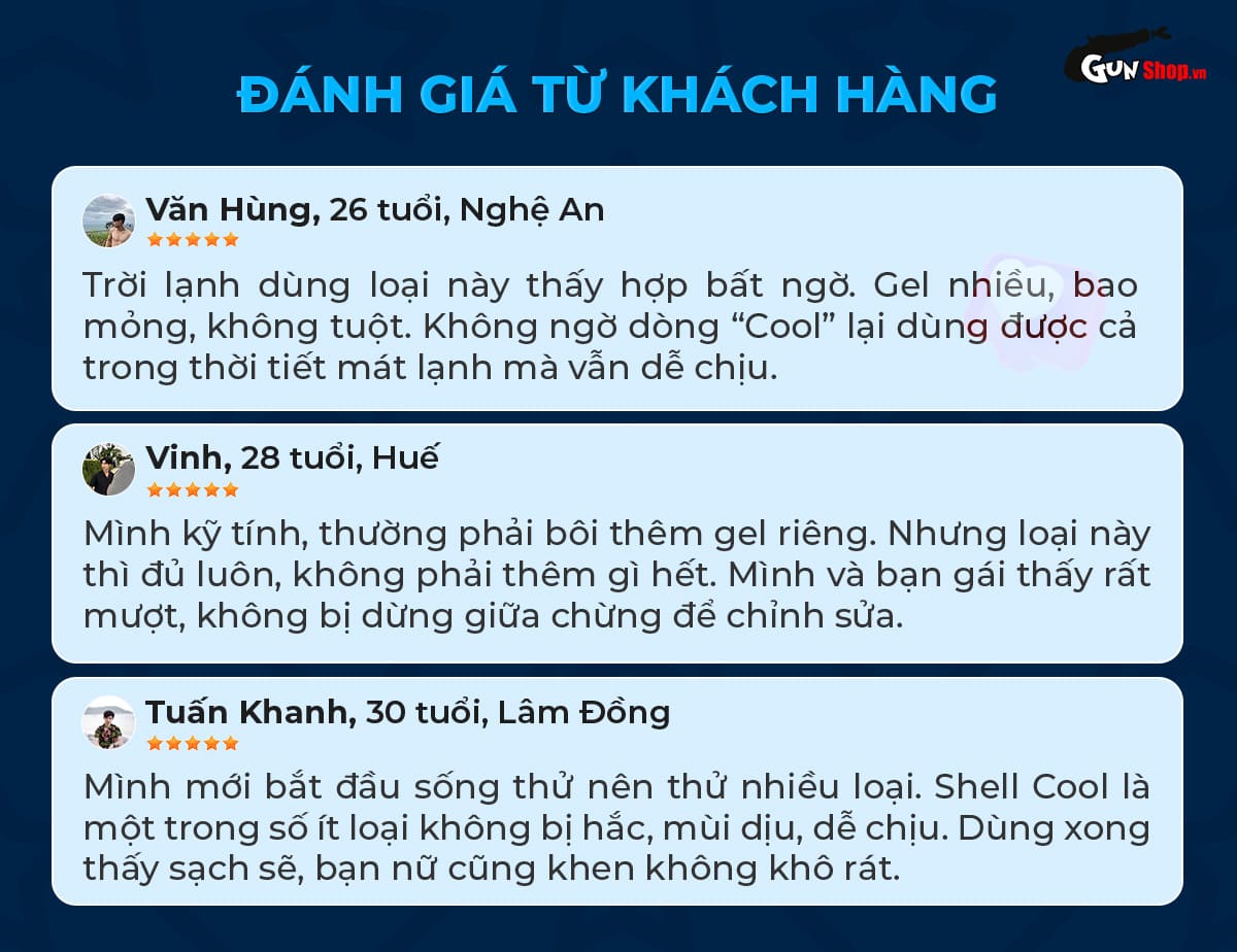  Địa chỉ bán Bao cao su Shell Cool Prolong - Siêu mỏng kéo dài thời gian bạc hà mát lạnh - Hộp 3 chính hãng