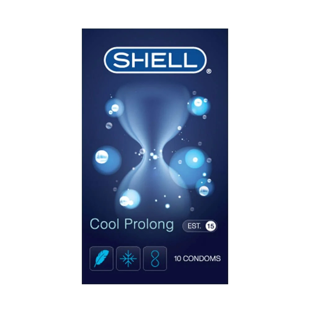 Bao Cao Su Shell Cool Prolong Siêu Mỏng Bạc Hà Mát Lạnh Kéo Dài Thời Gian 