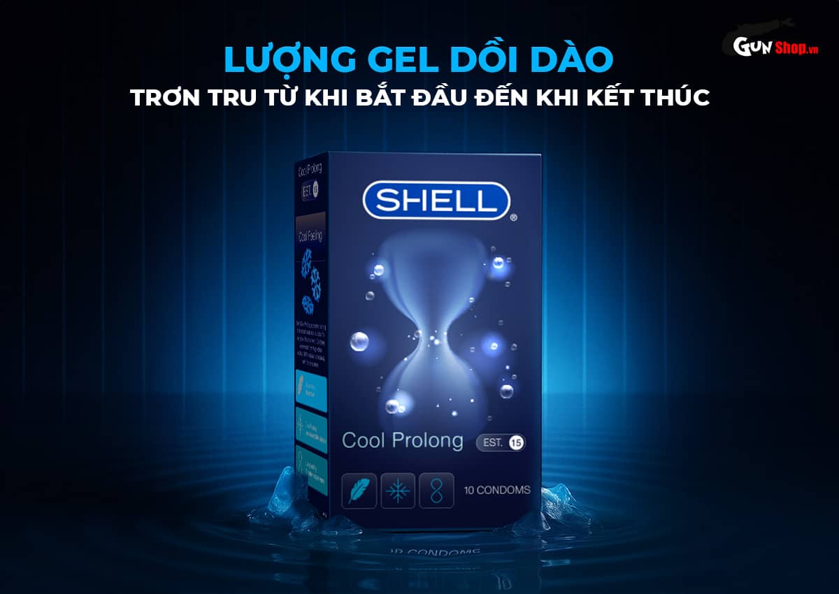  Nơi bán Bao cao su Shell Cool Prolong - Siêu mỏng kéo dài thời gian bạc hà mát lạnh - Hộp 10 cao cấp