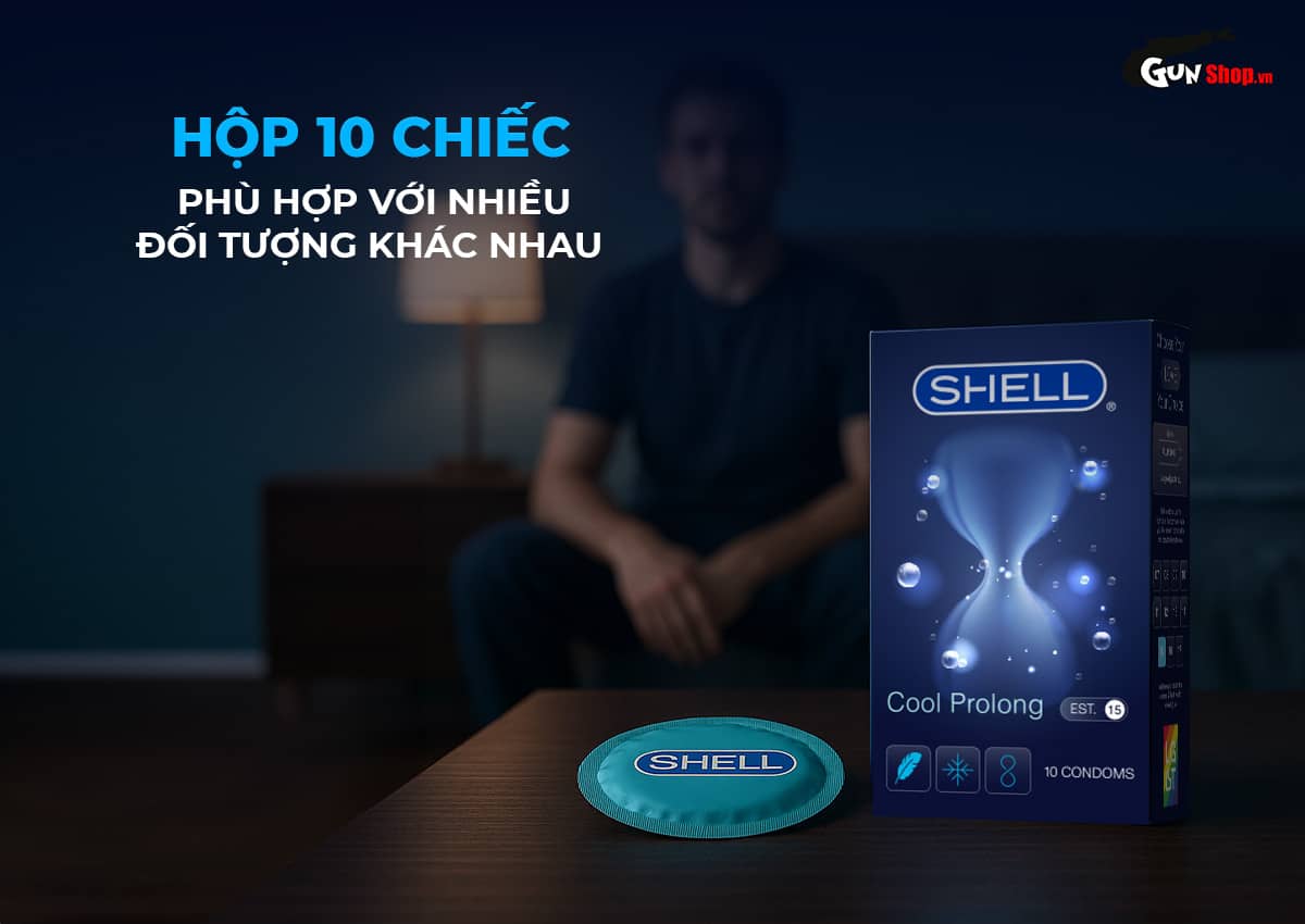  Nơi bán Bao cao su Shell Cool Prolong - Siêu mỏng kéo dài thời gian bạc hà mát lạnh - Hộp 10 cao cấp