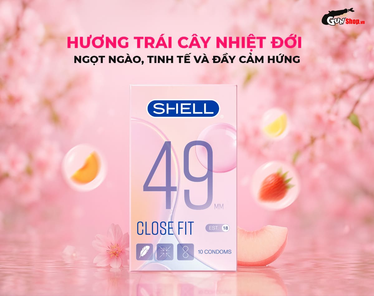 Kho sỉ Bao cao su Shell Close Fit - Size 49mm siêu mỏng chống tuột kéo dài thời gian - Hộp 10 giá rẻ Kho sỉ Bao cao su Shell Close Fit - Size 49mm siêu mỏng chống tuột kéo dài thời gian - Hộp 10 giá rẻ