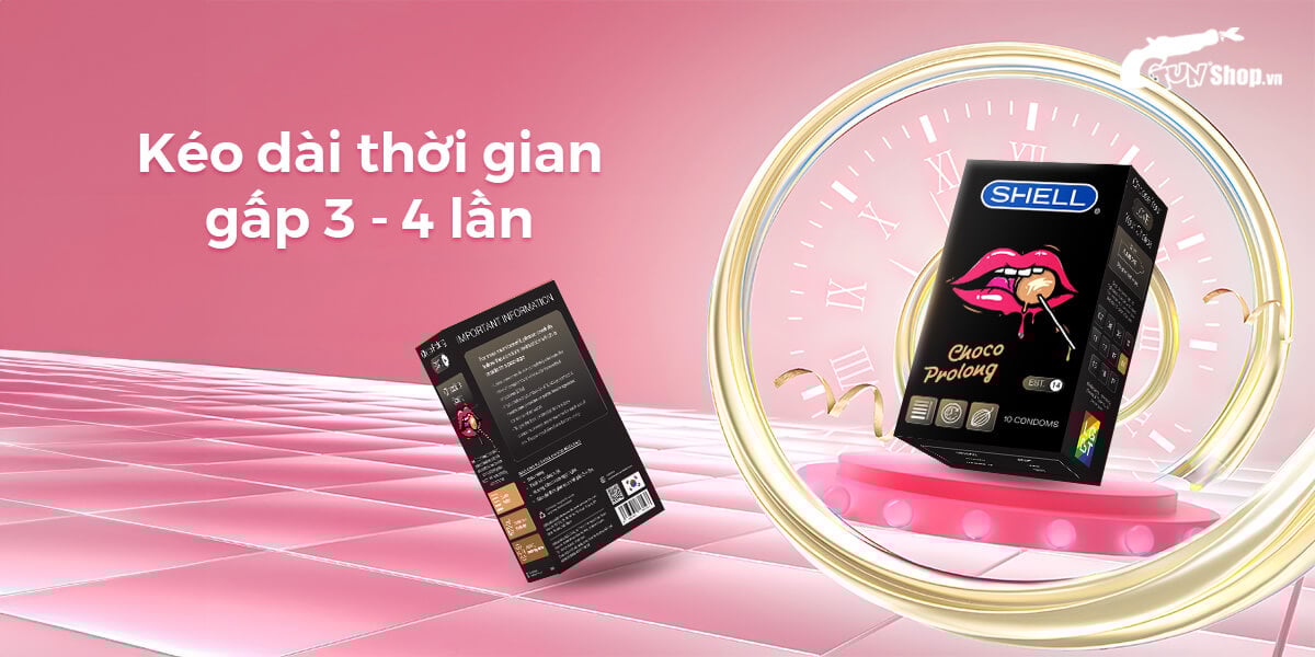  Mua Bao cao su Shell Choco Prolong - Siêu mỏng kéo dài thời gian hương chocolate - Hộp 10 cái mới nhất