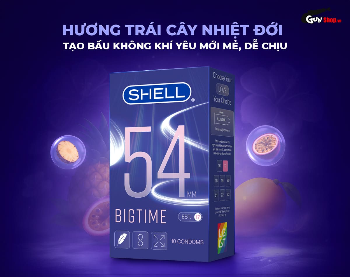 Bảng giá Bao cao su Shell Bigtime - Size 54mm siêu mỏng chống tuột kéo dài thời gian - Hộp 10 cái giá rẻ Bảng giá Bao cao su Shell Bigtime - Size 54mm siêu mỏng chống tuột kéo dài thời gian - Hộp 10 cái giá rẻ
