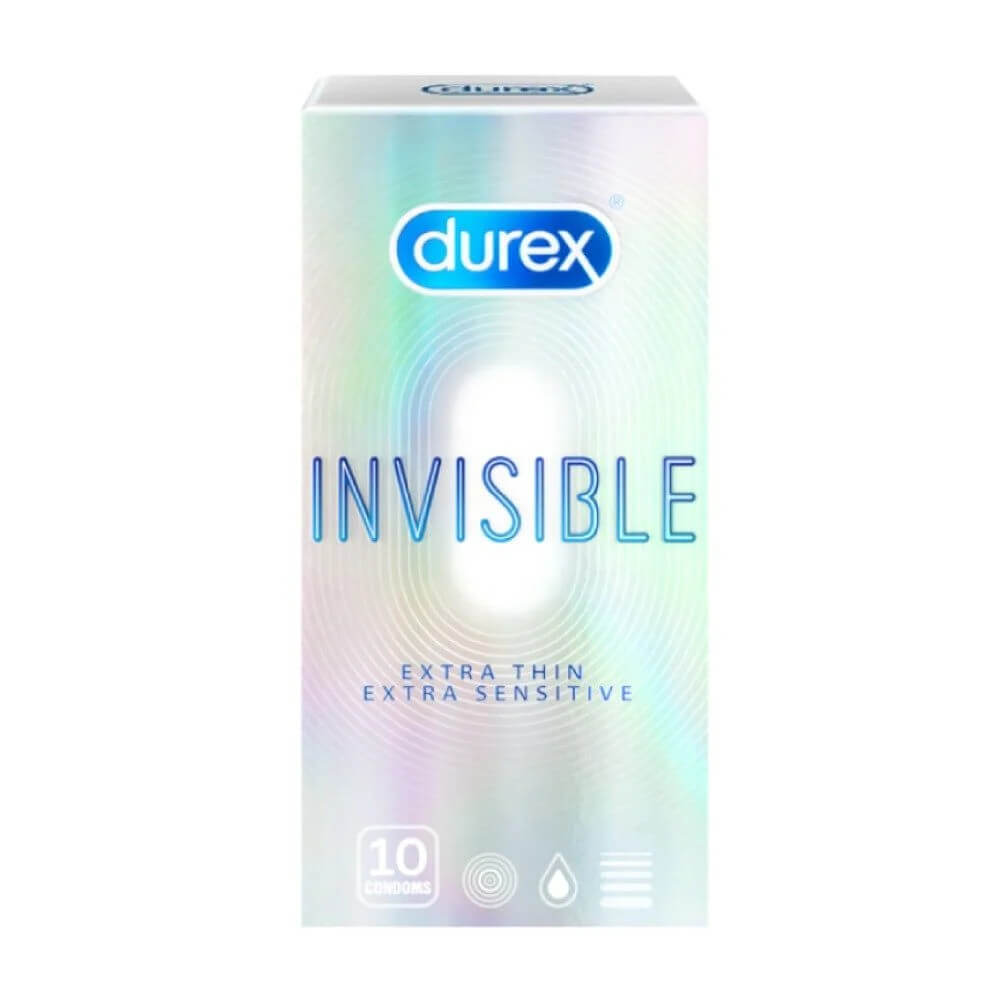 Bao cao su Durex Invisible siêu mỏng mềm mịn hộp 10 cái cao cấp 