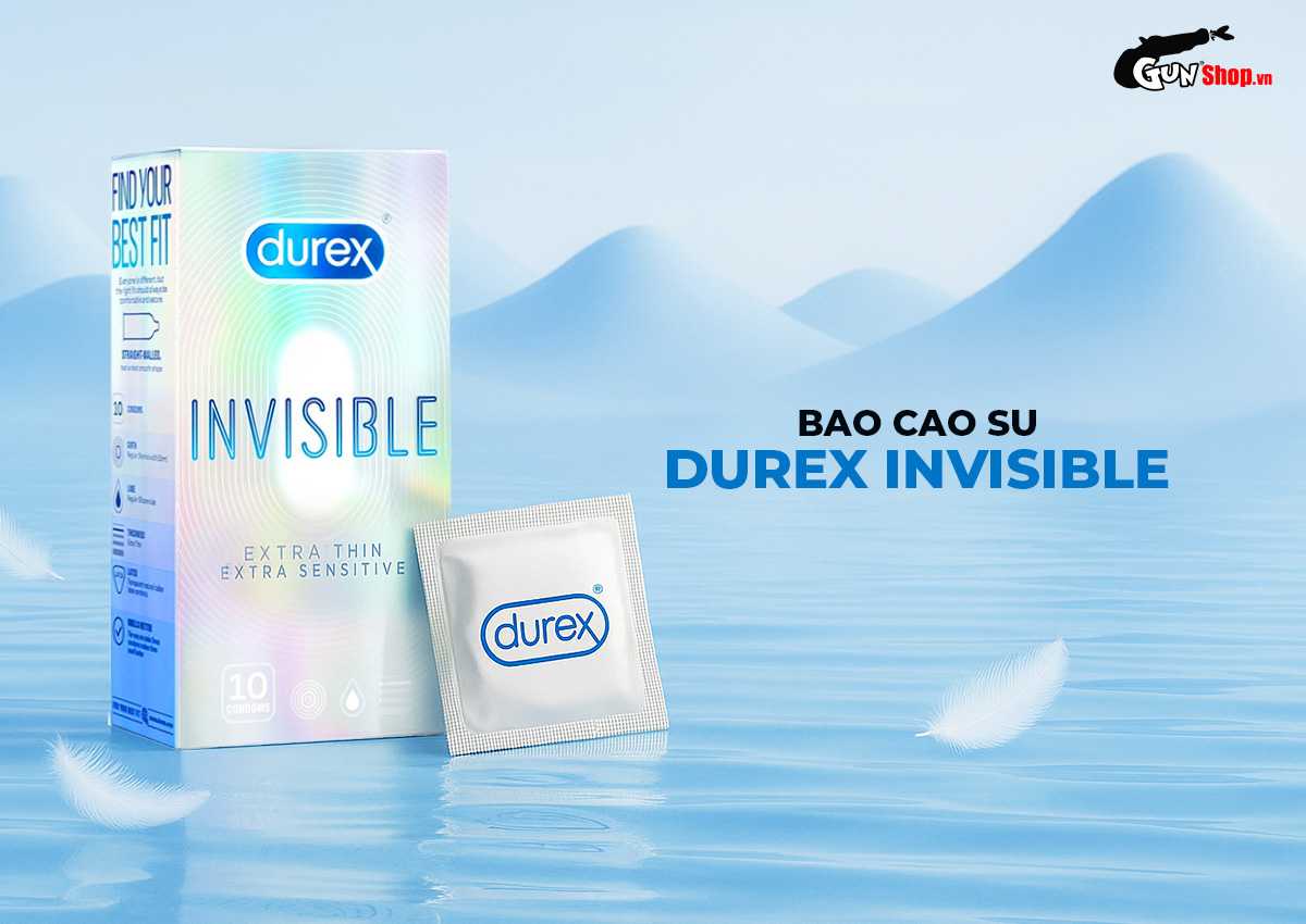 Durex Invisible Extra Thin Sensitive Condoms 10pcs