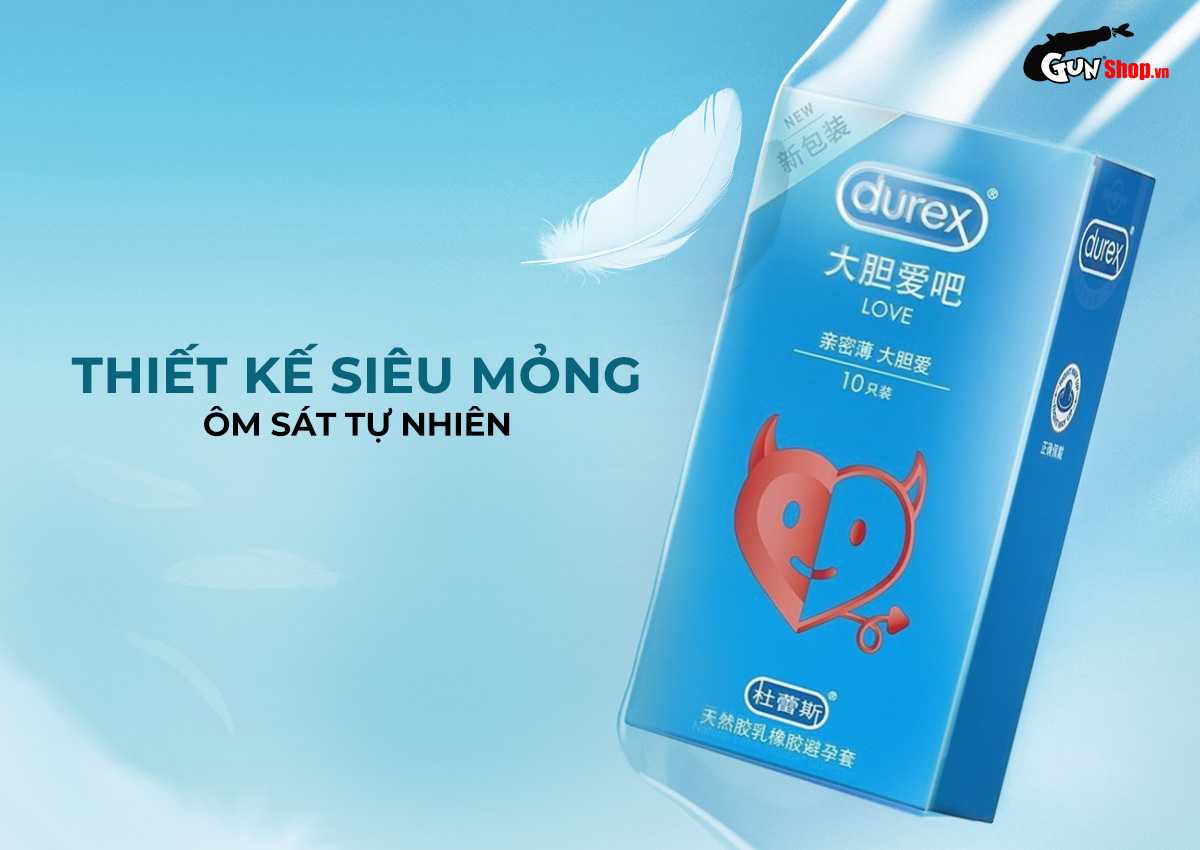  Bỏ sỉ Bao cao su Durex Love - Siêu mỏng hương vani - Hộp 10 cái giá tốt