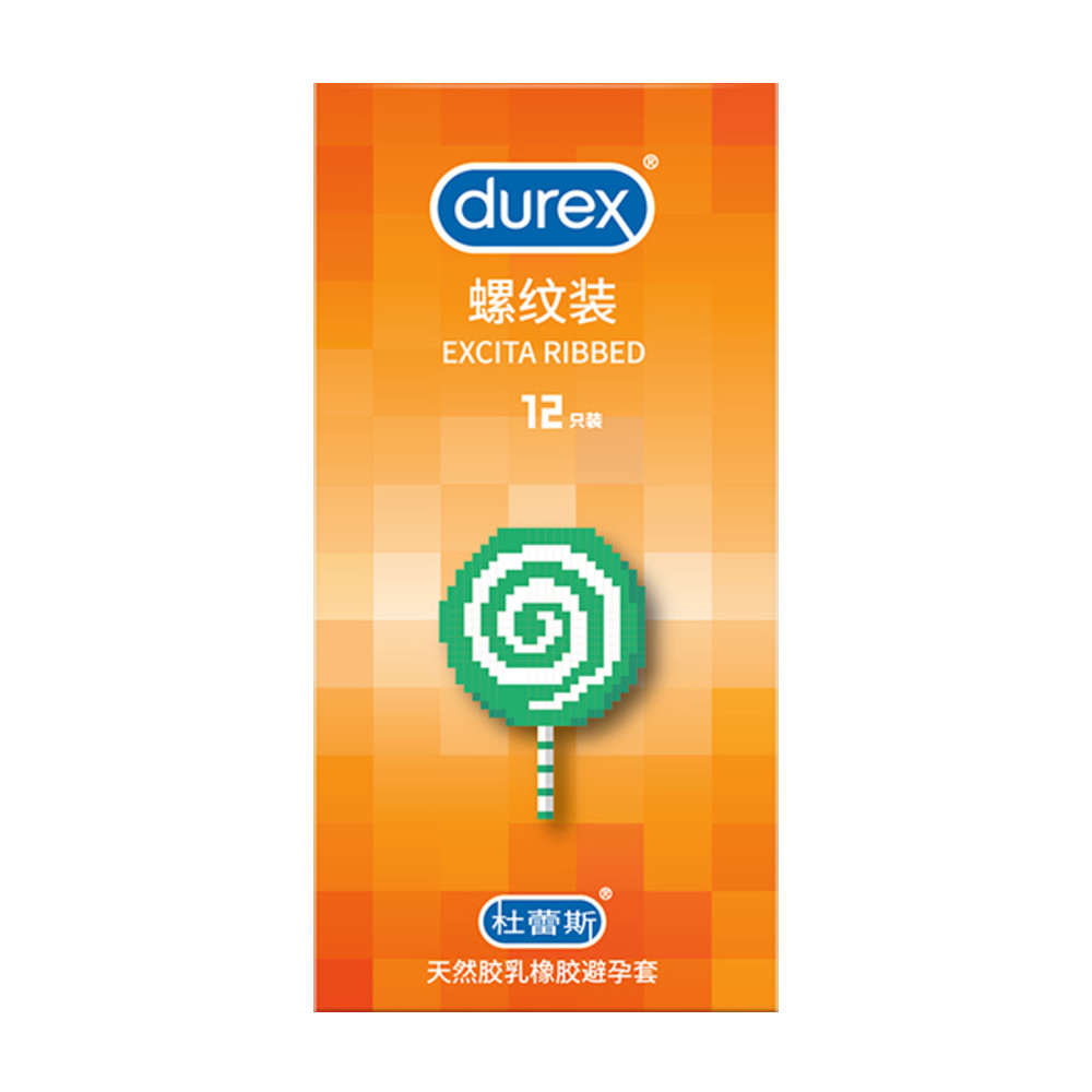 Bao cao su Durex Excita Ribbed gân nổi hộp 12 cái tăng khoái cảm 