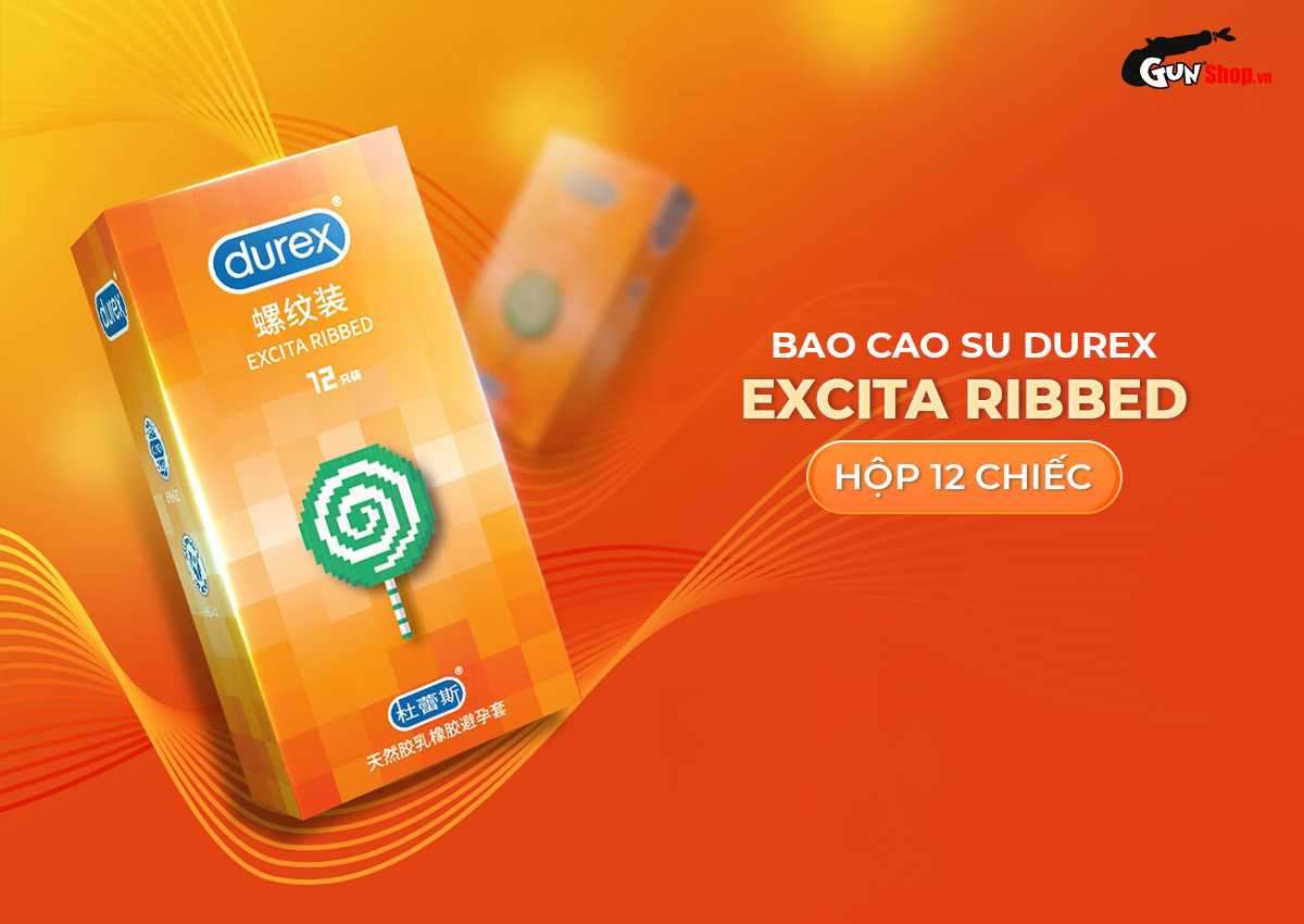 Durex Excita Ribbed Condom 12 Pack Enhanced Sensation