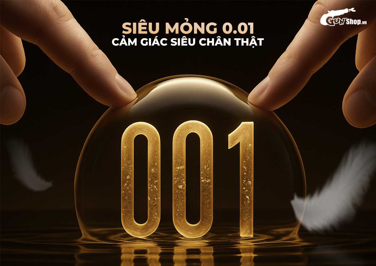 Bao cao su Durex 001 siêu mỏng 54mm hộp 6 cái an toàn