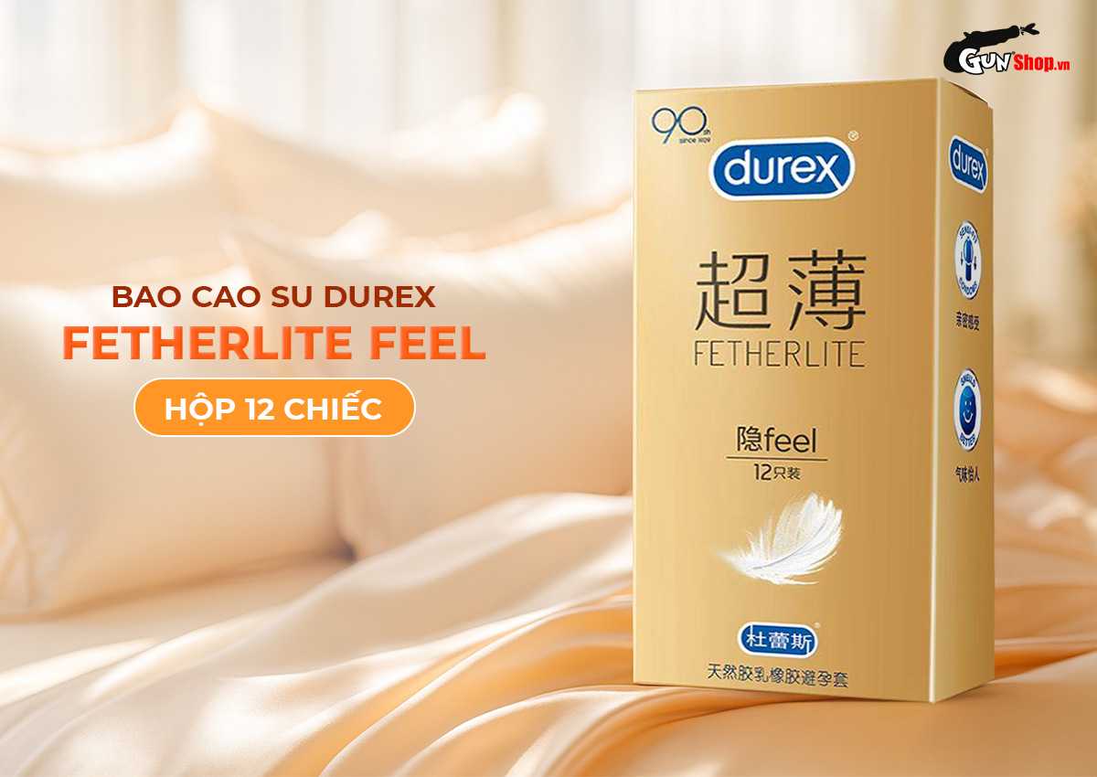 Durex Fetherlite Feel Ultra-Thin Lubricated Condom Box 12pcs