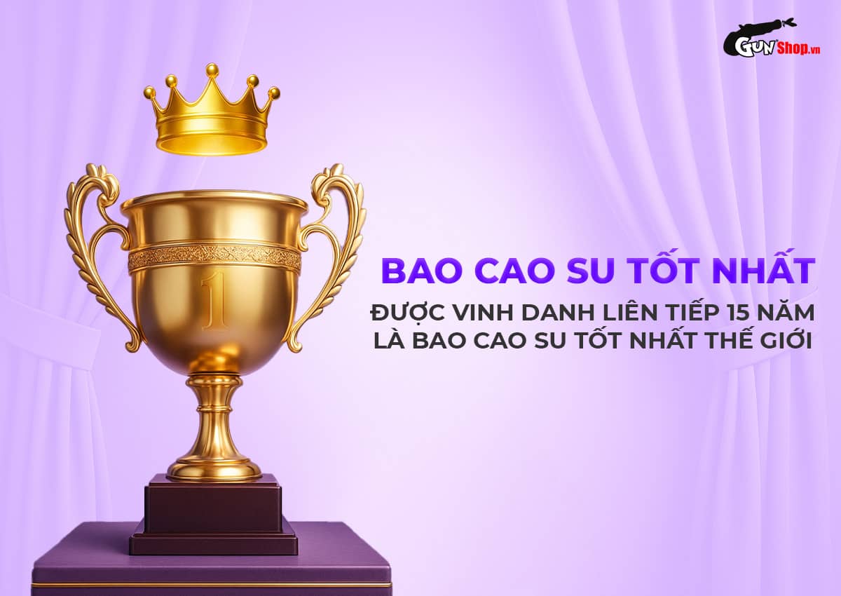 Bao cao su Okamoto Crown siêu mỏng mềm mại cảm giác thật Hộp 10